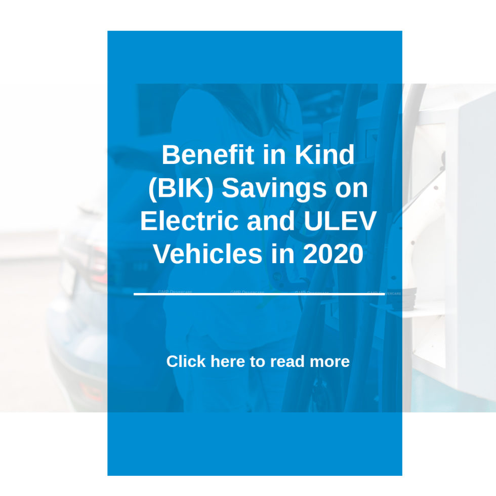 Benefit in Kind (BIK) Savings on Electric and ULEV Vehicles in 2020 GMP